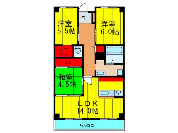 PHOENIX COURT交野Ⅰ北棟の物件間取画像